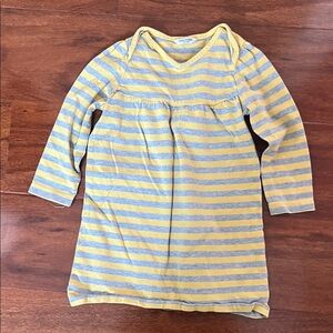 Mini Boden Yellow and Gray Striped Dress